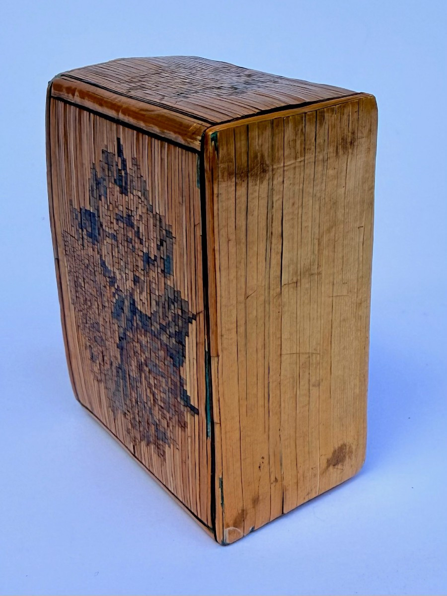 Etui de cartes en marqueterie de paille – XVIIIe siècle-photo-1
