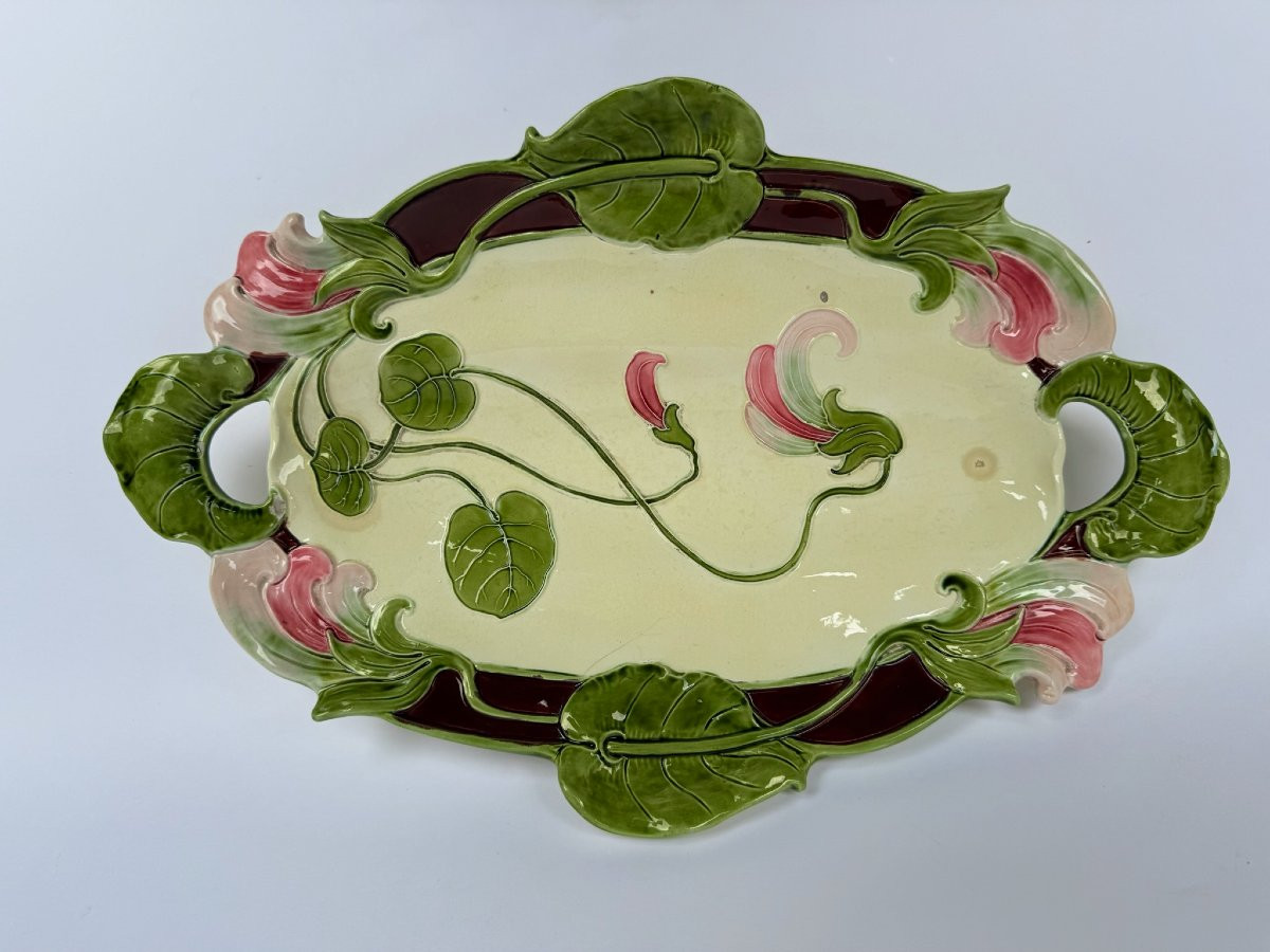Ceramic Asparagus Dish And Drainer – 19th Century-photo-2