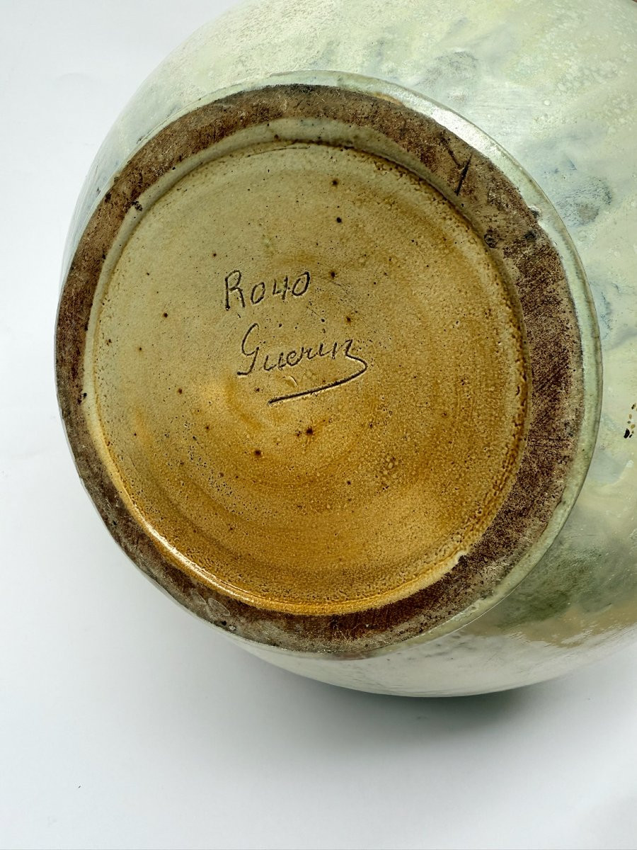 Roger Guerin (1896-1954)  – Vase Boule en céramique – XXᵉ siècle-photo-4