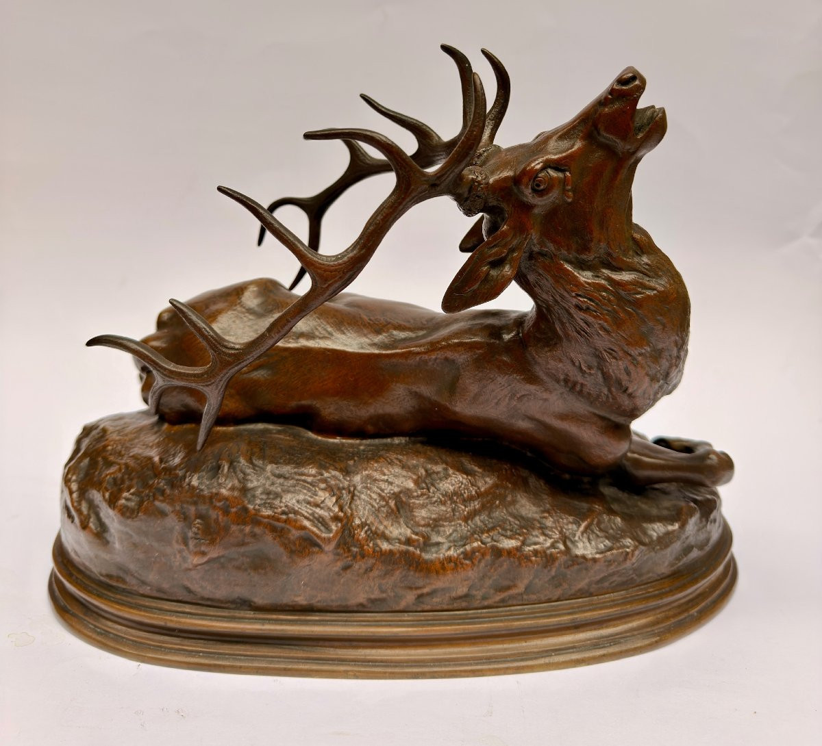 LOUIS VIDAL (1831 - 1892) Le cerf blessé-photo-2