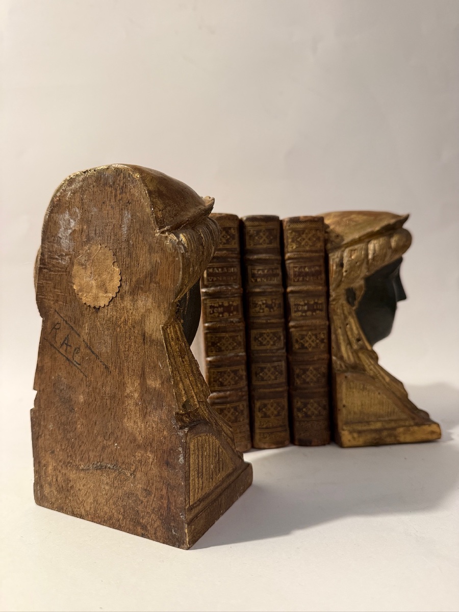 Bookends Featuring Neoclassical Empire-style Busts-photo-3