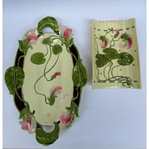 Ceramic Asparagus Dish And Drainer – 19th Century