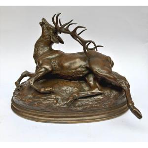 Louis Vidal (1831 - 1892) The Wounded Deer