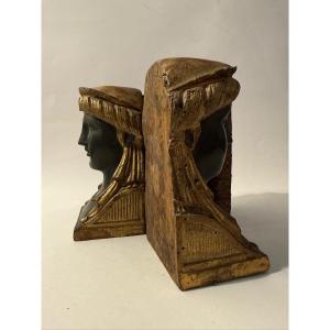 serre-livres des bustes néoclassique de style empire