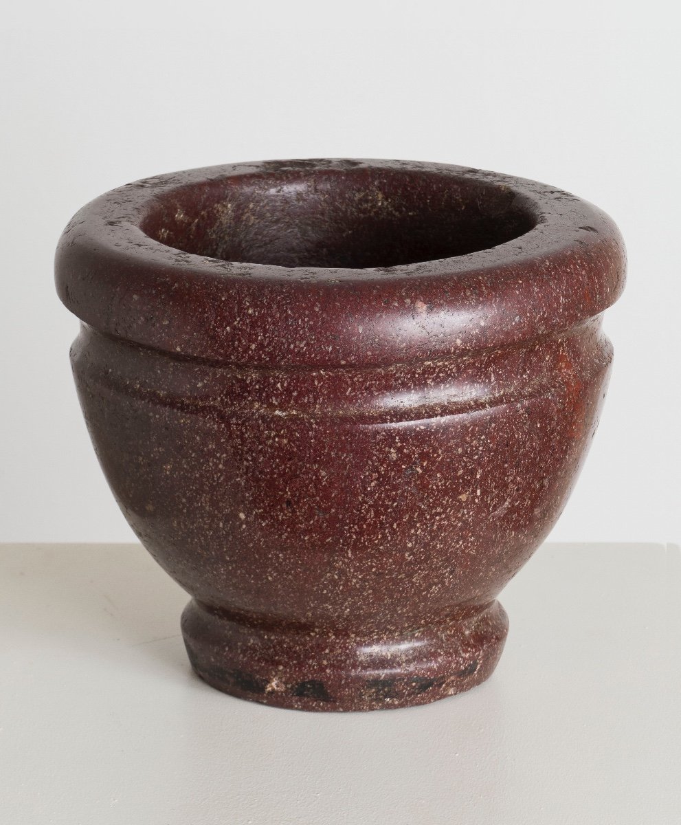Mortier De Porphyre Italien Antique