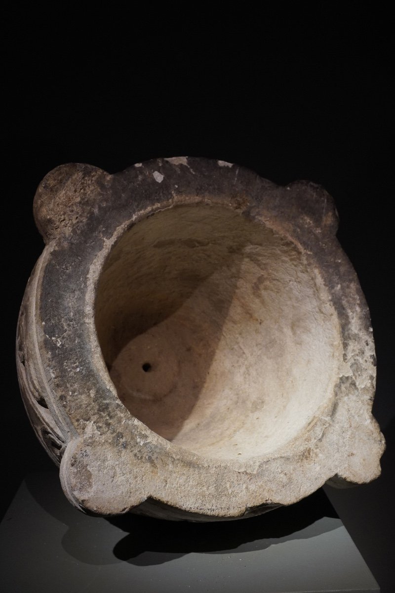 Mortar With Floral Decorations After The Antique-photo-7