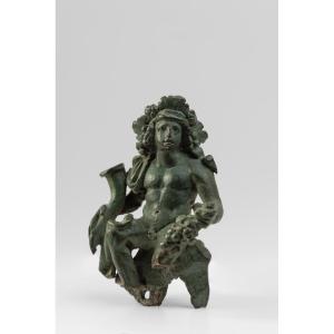 Ancient Roman Bronze Figure Of Dionysos, 1st Century A.d.