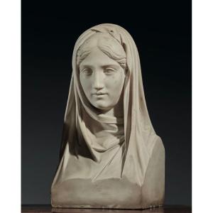 Italian Marble Bust Of A Vestal, 19th Century