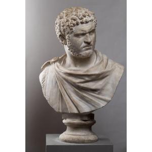 Plaster Bust Of Caracalla Italy, 19th Century 