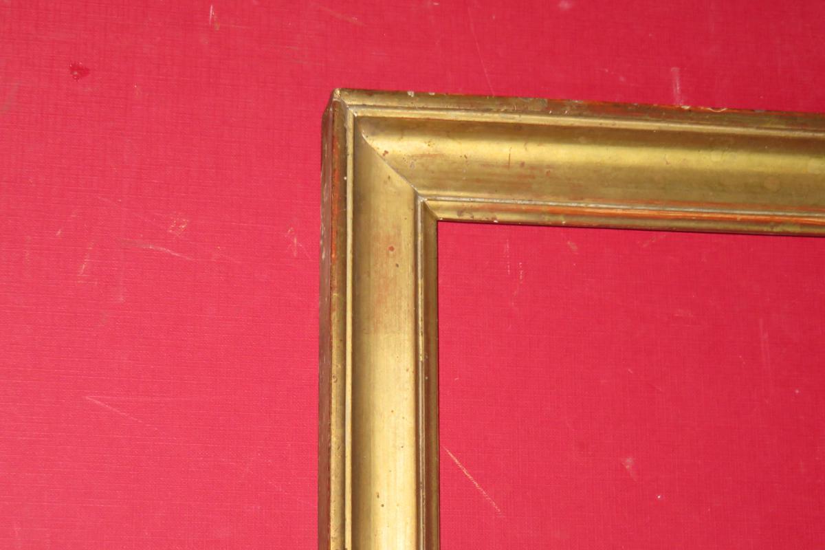 Cadre époque 18ème, Louis XVI, En Bois Doré.-photo-2