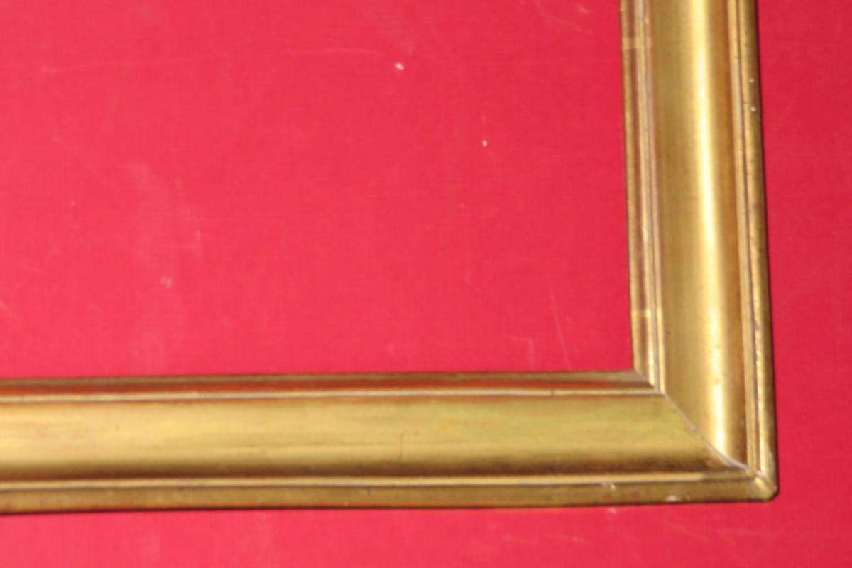 Cadre époque 18ème, Louis XVI, En Bois Doré.-photo-4