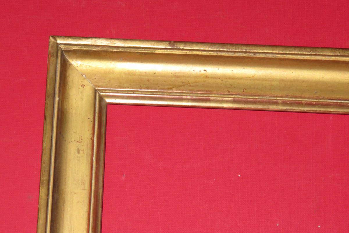 Cadre époque 18ème, Louis XVI, En Bois Doré.-photo-1
