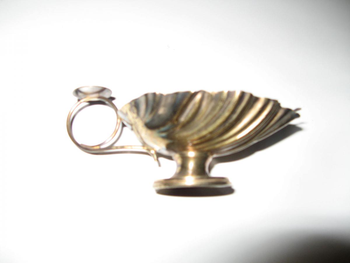 Lampe à Huile, En Argent, époque 19ème.