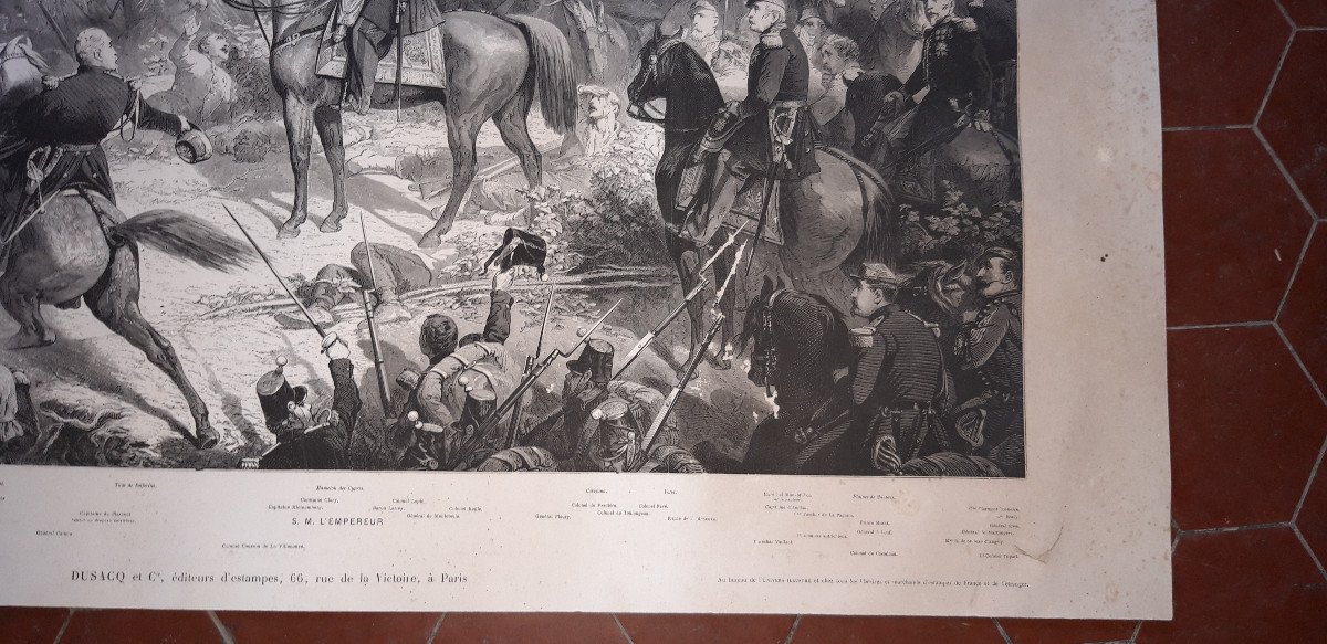 Bataille De Solferino, Eau Forte époque 19ème.-photo-2