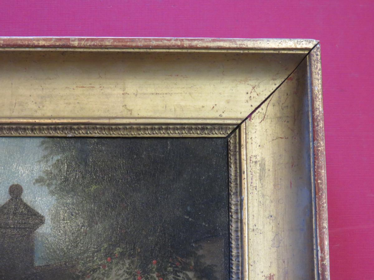 Painting, Two Children Picking Cherries, Then The 19th.-photo-2