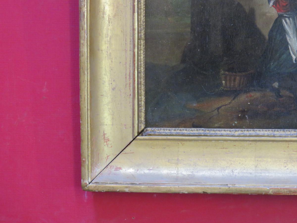 Painting, Two Children Picking Cherries, Then The 19th.-photo-4