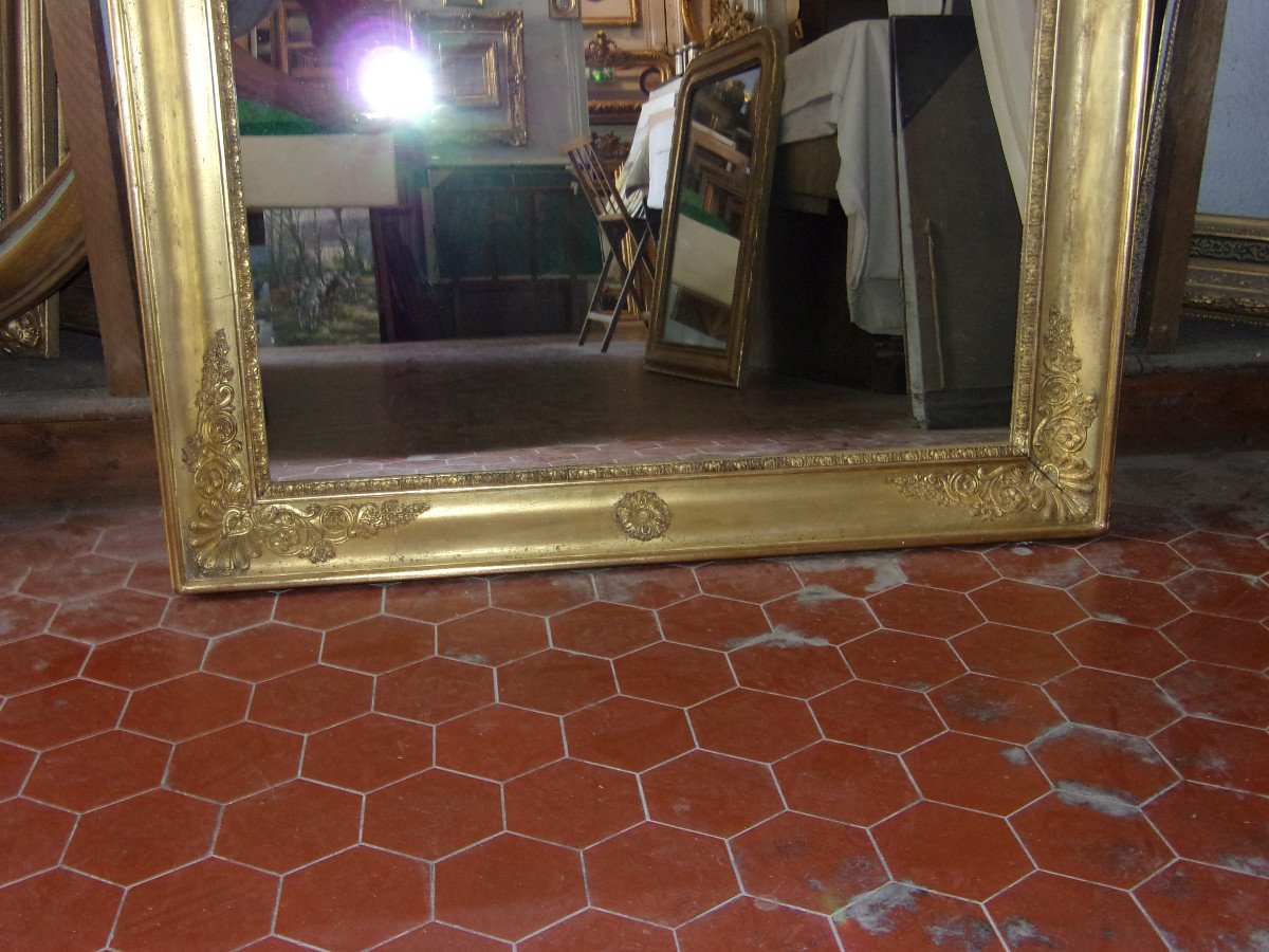 Miroir, époque 19ème, En Bois Doré.-photo-4