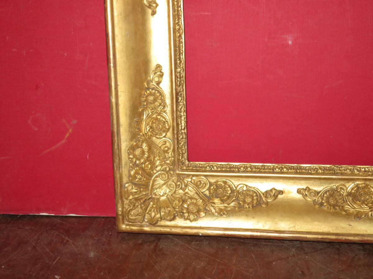 Cadre époque 19ème En Bois Doré.-photo-1