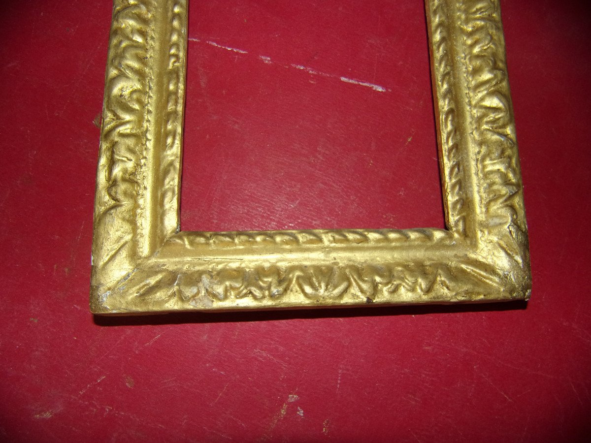 Frame From The Early 17th Century, Louis XIII, In Golden Wood.-photo-3