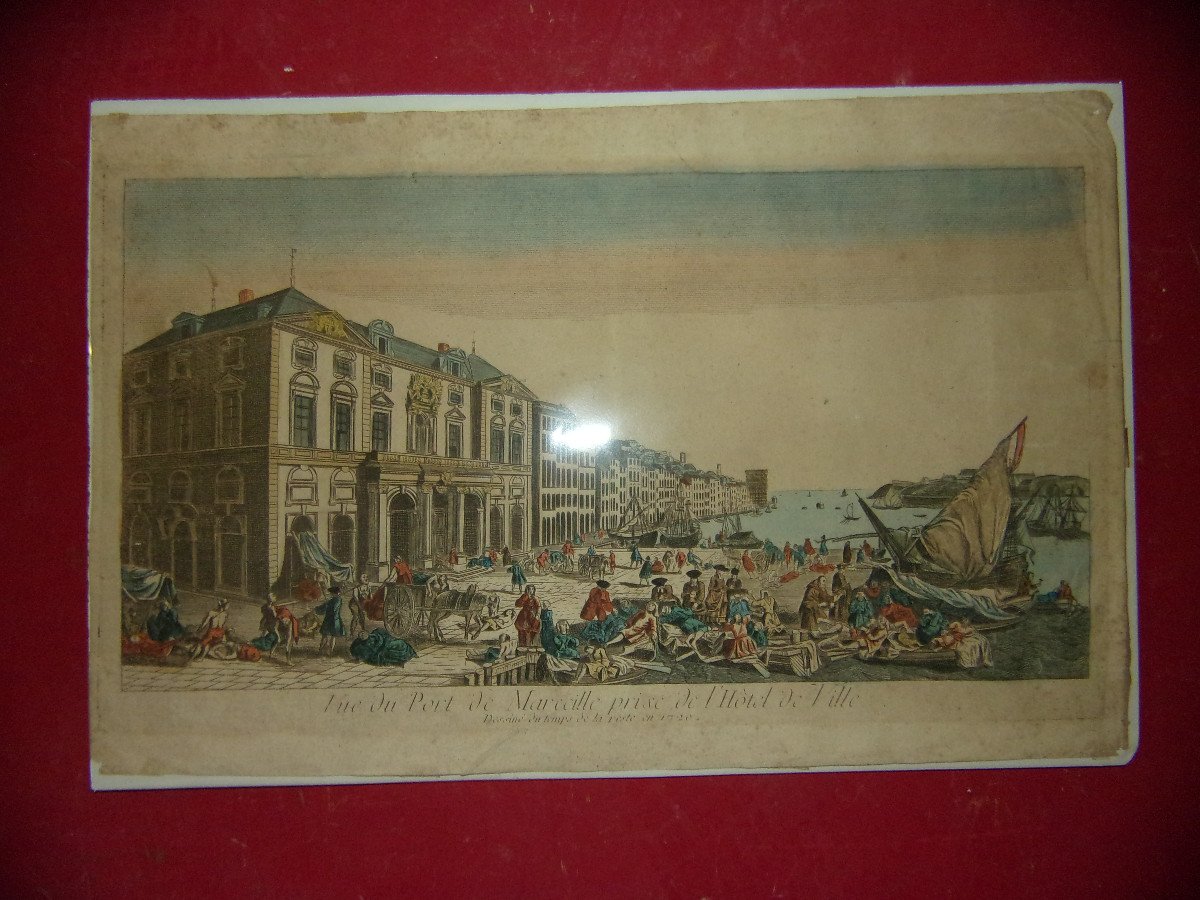 Marseille, Vue d'Optique  époque 18ème.