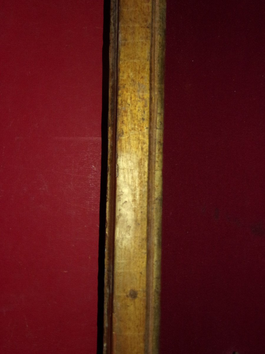 A Miniature Door, Reliquaries.... Louis XVI Period, In Gilded Wood.-photo-1