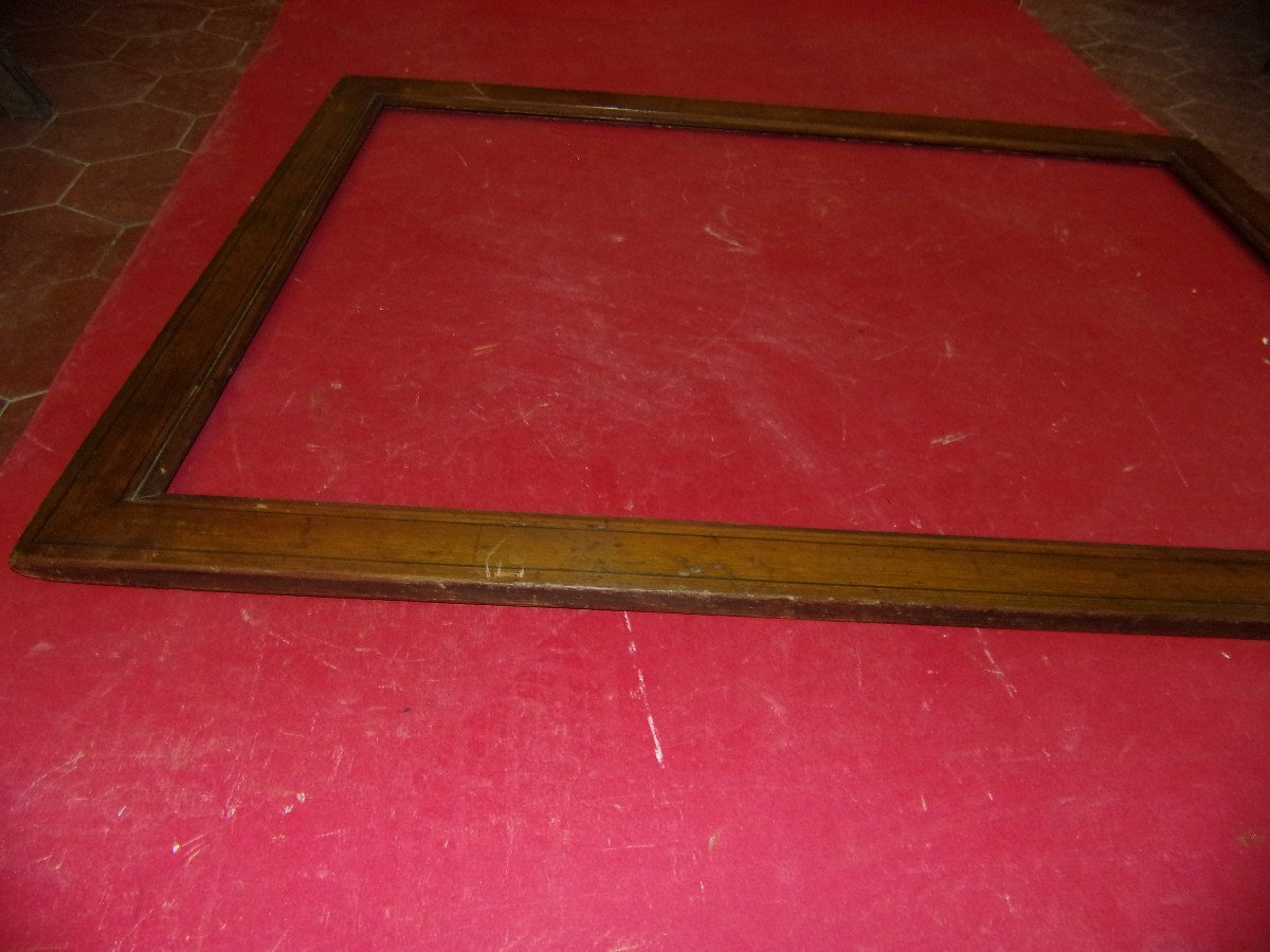 Pitchpin Wooden Frame, 19th Century.-photo-3