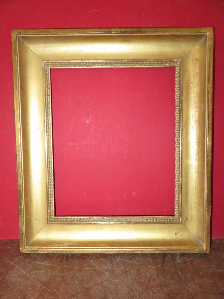 Cadre époque fin 18ème En Bois Doré.