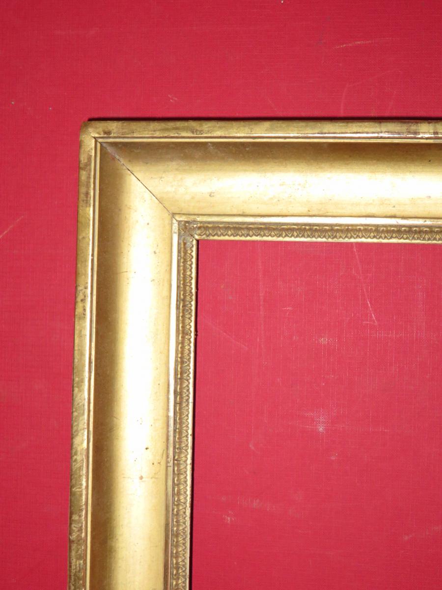 Cadre époque fin 18ème En Bois Doré.-photo-2