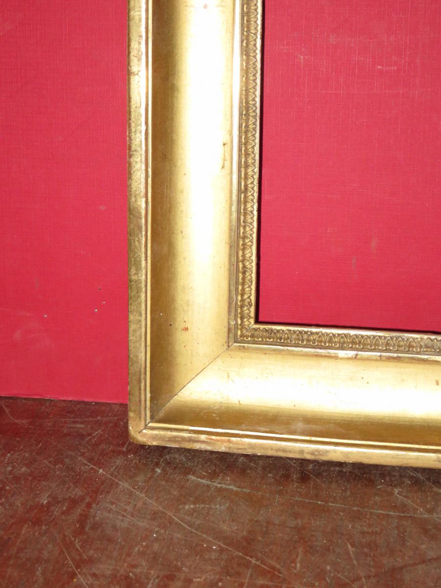 Cadre époque fin 18ème En Bois Doré.-photo-1