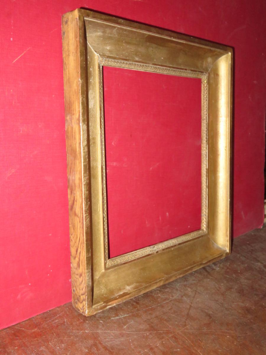 Cadre époque fin 18ème En Bois Doré.-photo-2