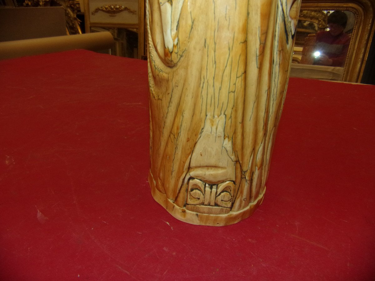 Ivory Sculpture, Chinese Sage From The 1930s.-photo-6
