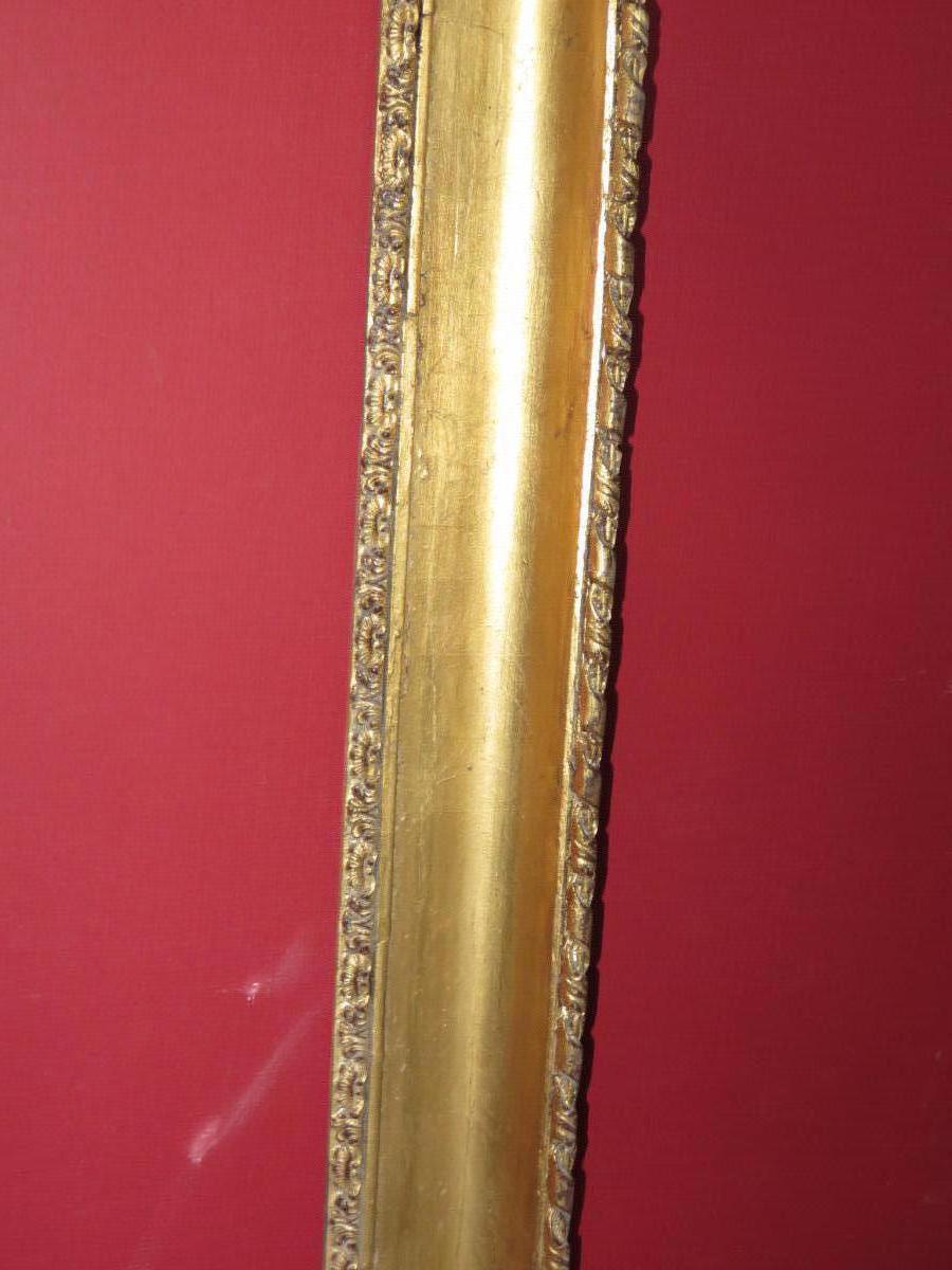 Paire De Cadres époque 19 ème, En Bois Doré.-photo-4