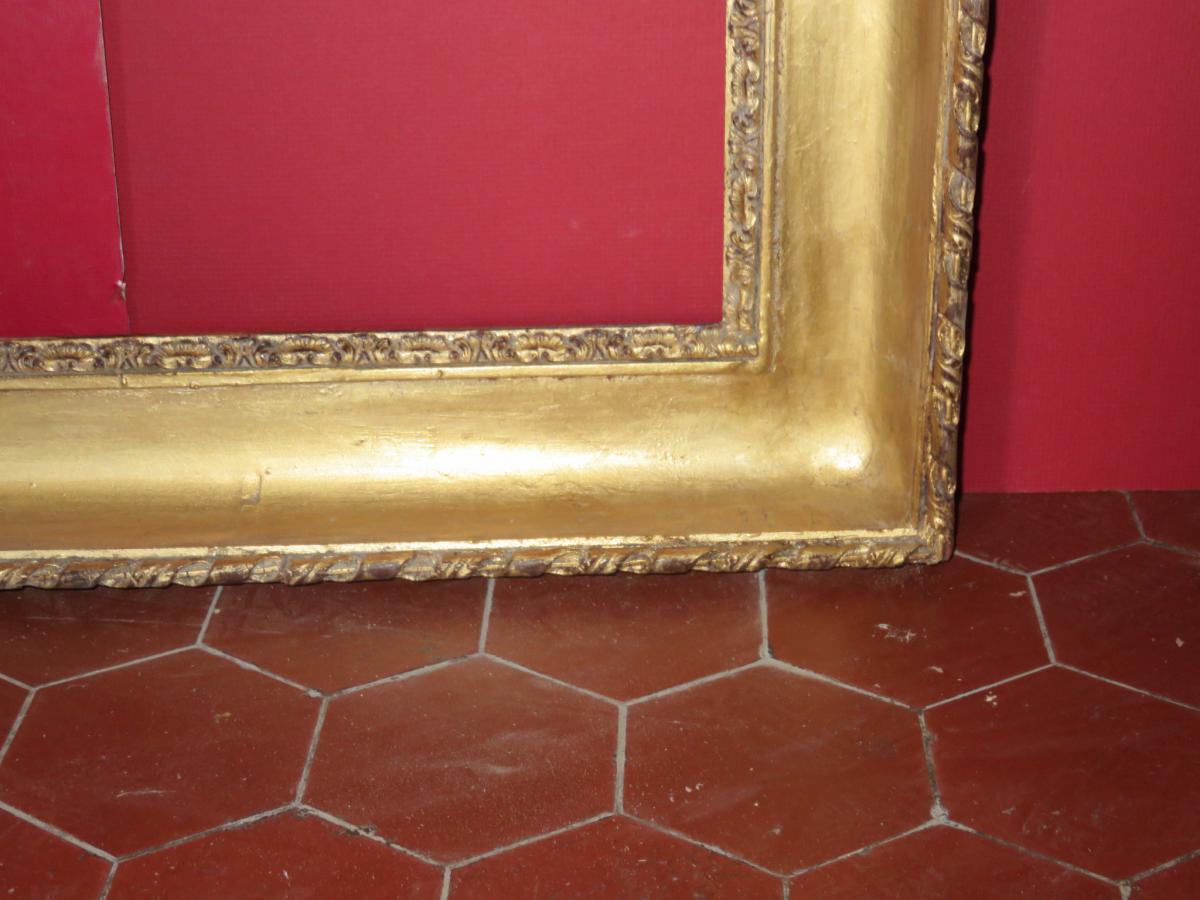 Paire De Cadres époque 19 ème, En Bois Doré.-photo-1