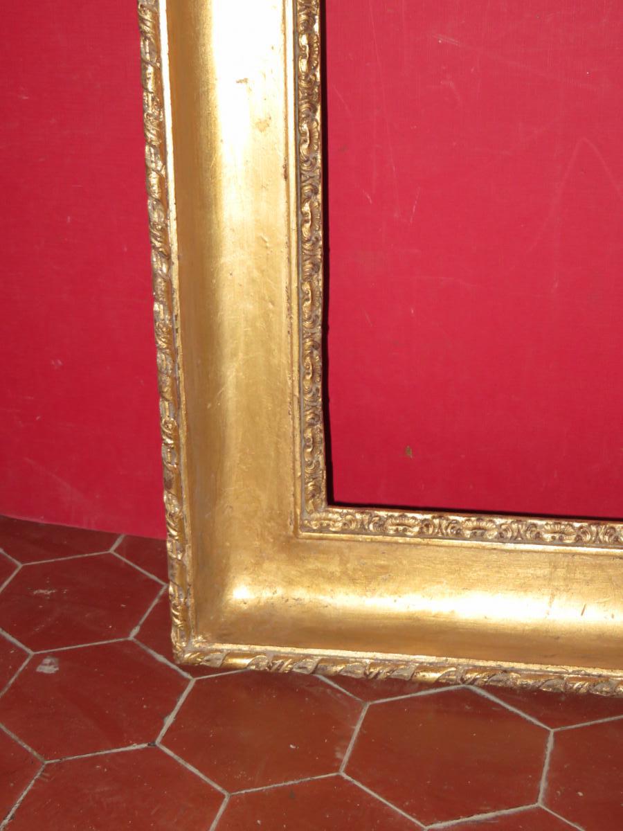 Paire De Cadres époque 19 ème, En Bois Doré.-photo-2