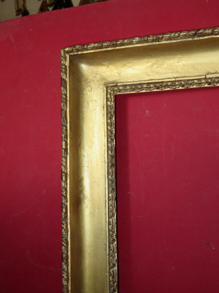 Paire De Cadres époque 19 ème, En Bois Doré.-photo-3