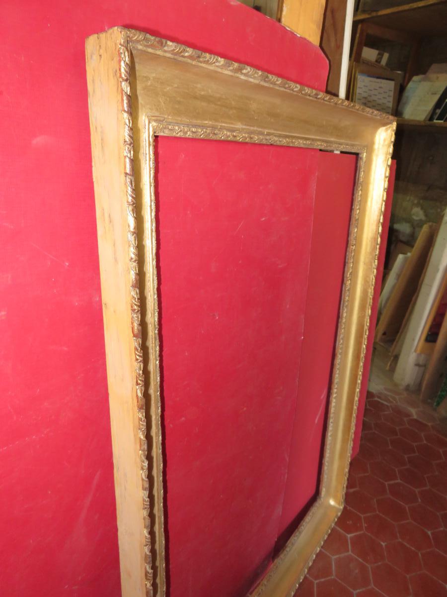 Paire De Cadres époque 19 ème, En Bois Doré.-photo-4