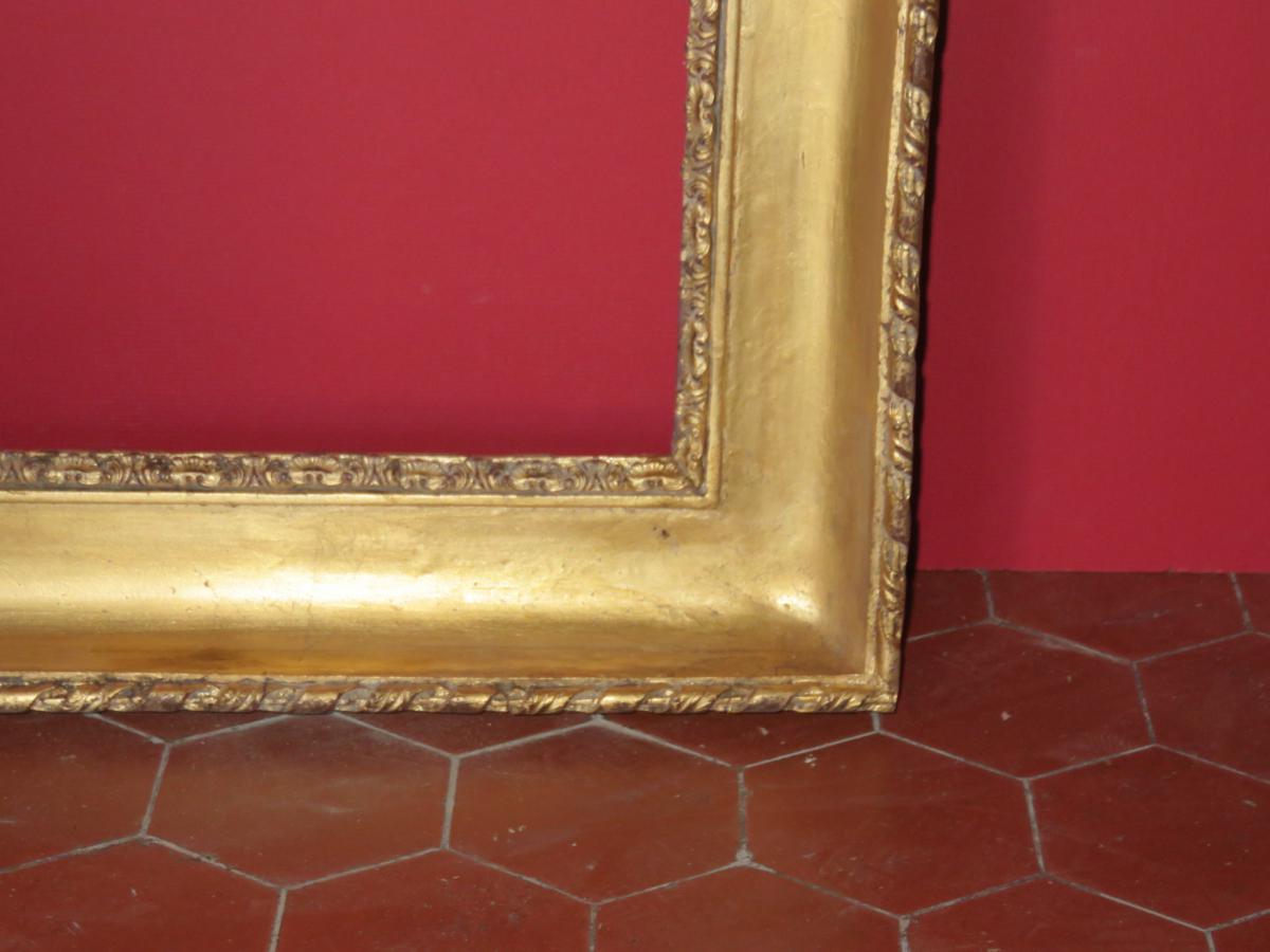 Paire De Cadres époque 19 ème, En Bois Doré.-photo-8