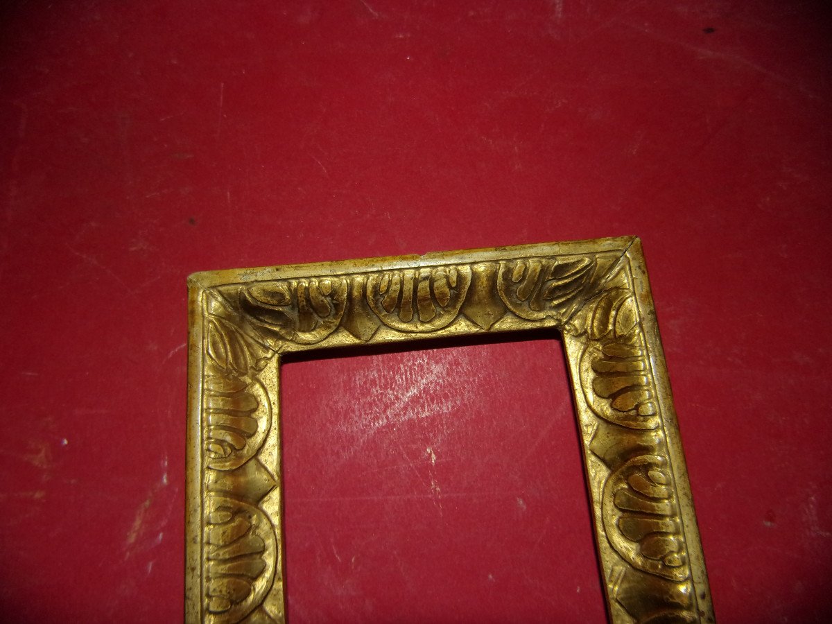  Small Frame From The Early 20th Century, In Golden Wood.-photo-2