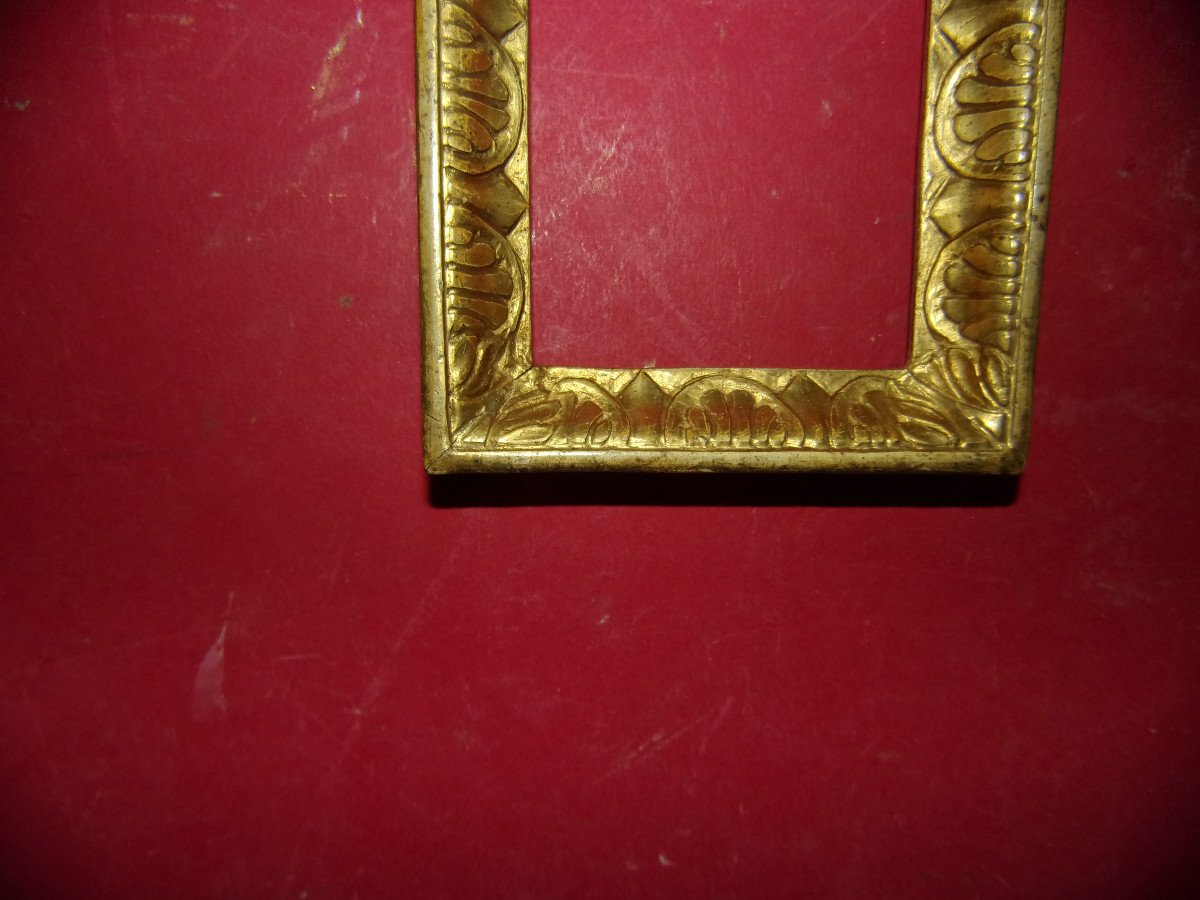  Small Frame From The Early 20th Century, In Golden Wood.-photo-3