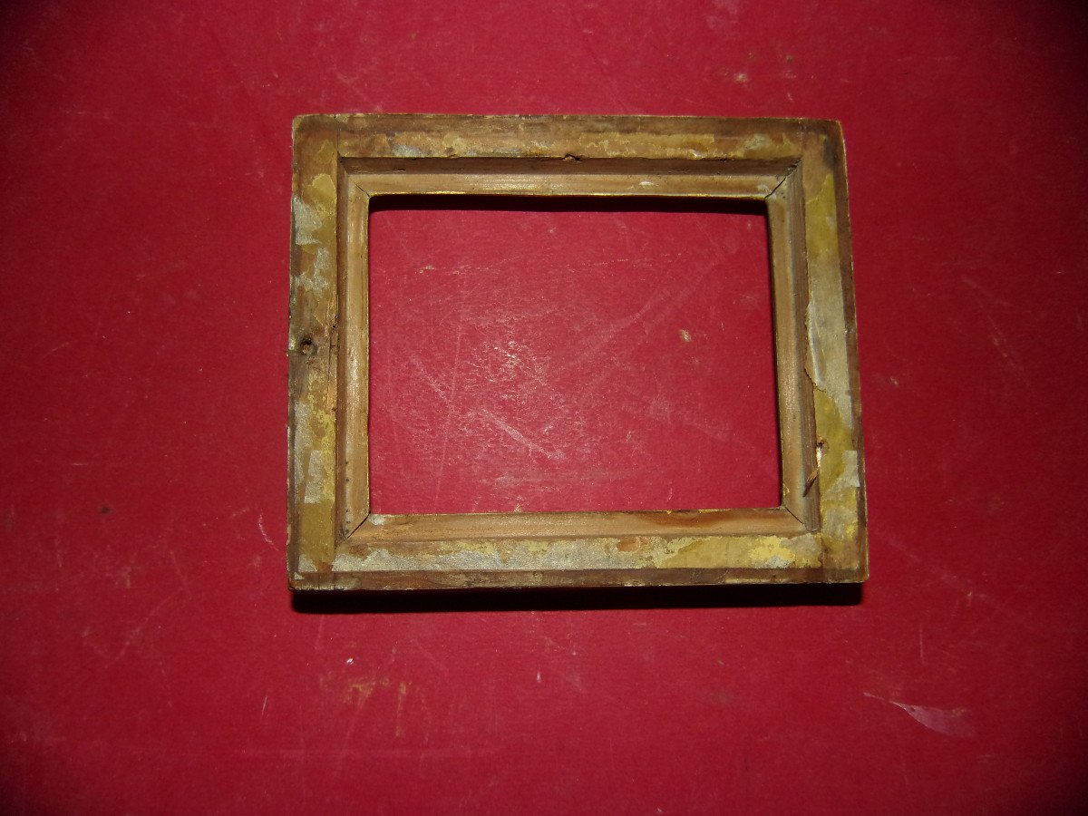  Small Frame From The Early 20th Century, In Golden Wood.-photo-4
