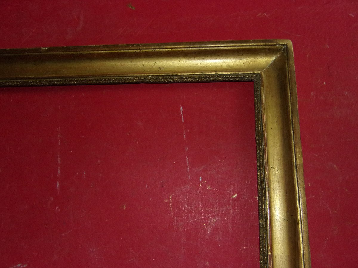 18th Century Frame, Louis XVI In Golden Wood.-photo-3