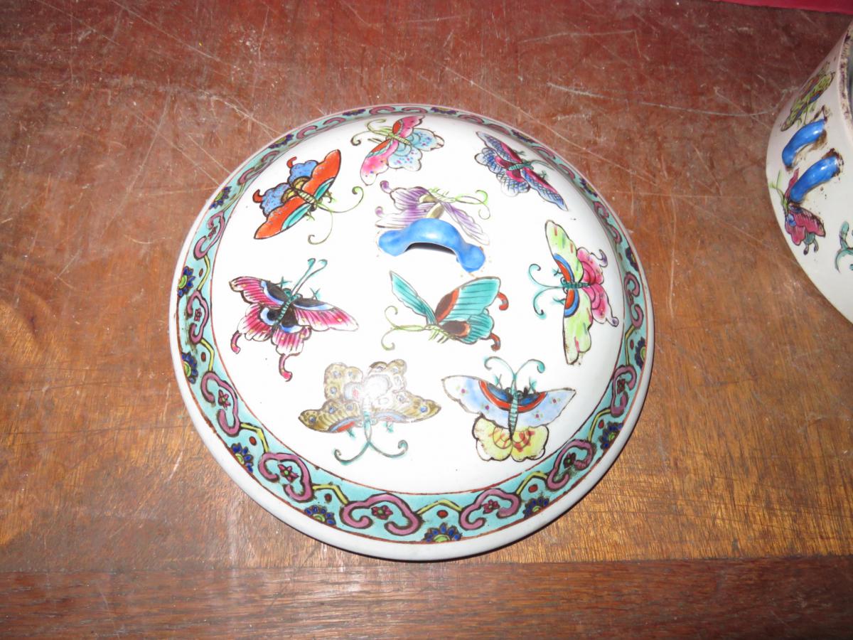 Soupière En Porcelaine De Chine, époque 19ème.-photo-4