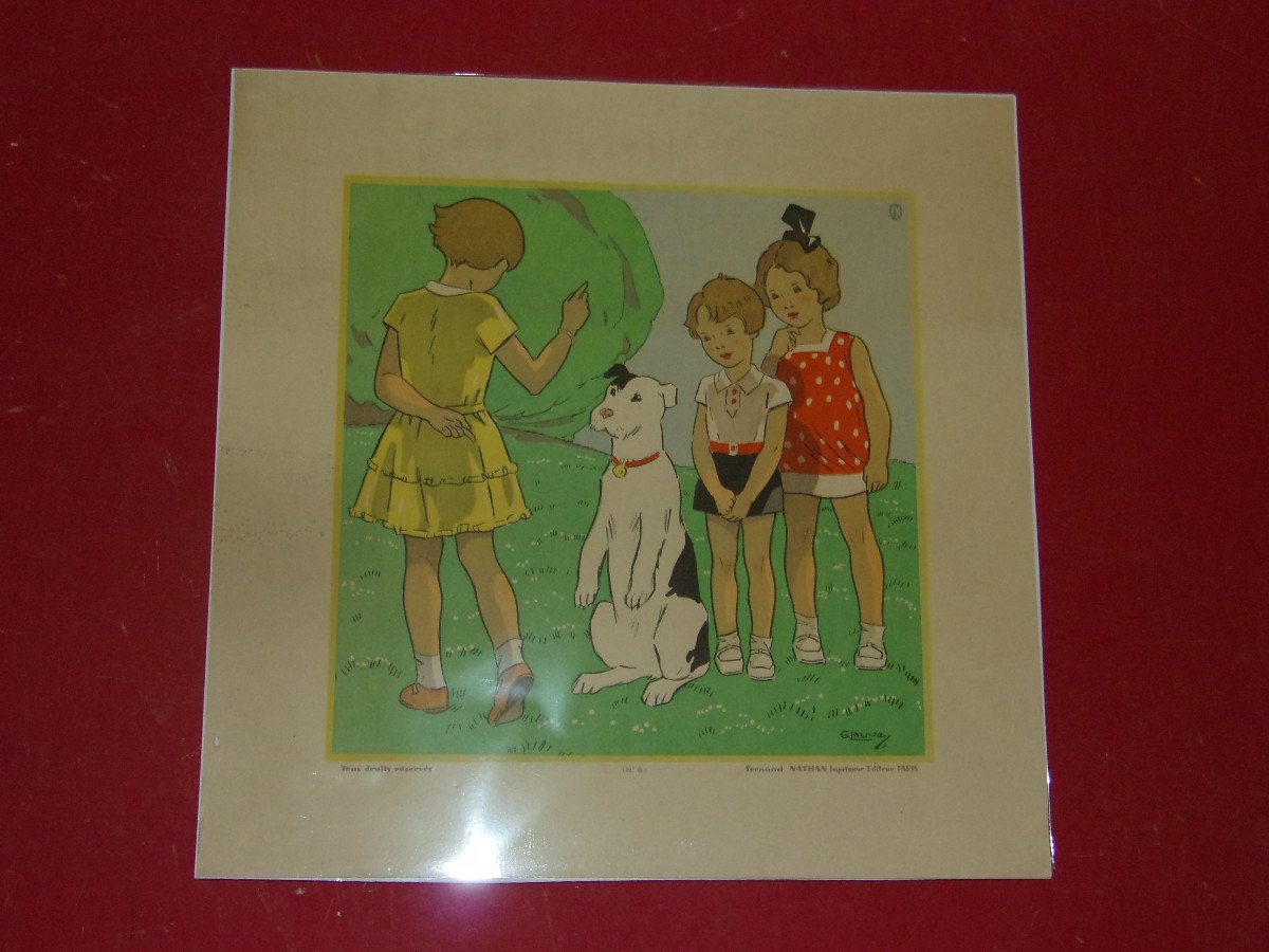 "jeux d'Enfants",  Paire De Gravures Des Années 1930.-photo-1