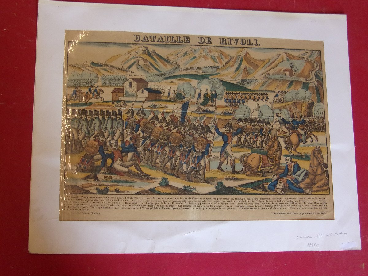 "battle Of Rivoli", General Bonaparte, Image From épinal, 19th Century.-photo-2
