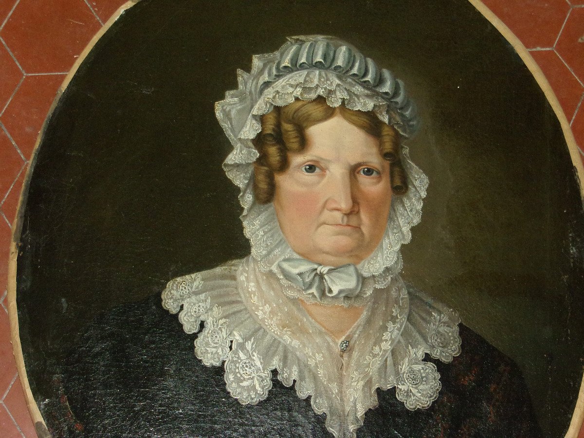 Lady Revêche, 19th Century Painting.-photo-2