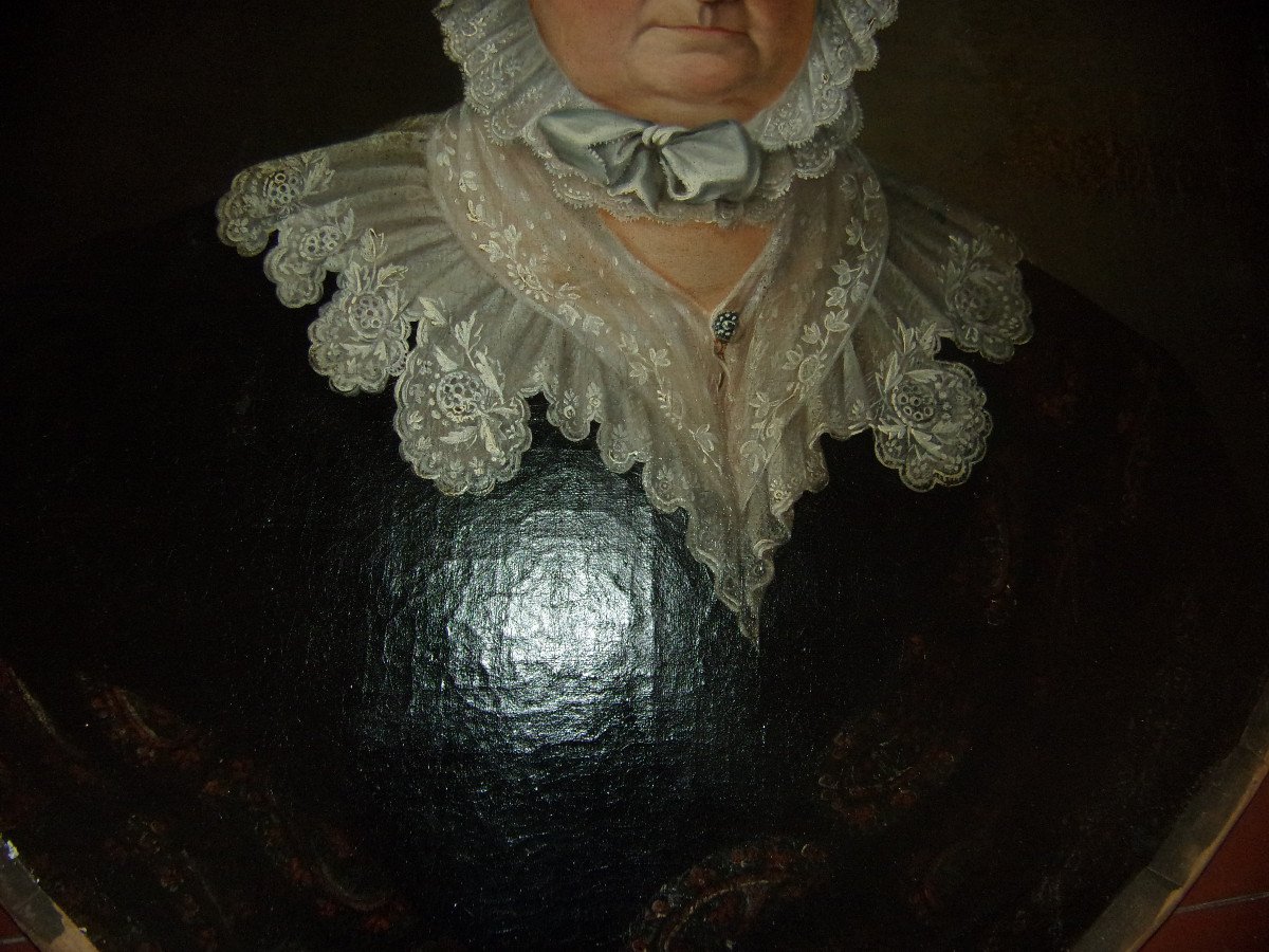 Lady Revêche, 19th Century Painting.-photo-1