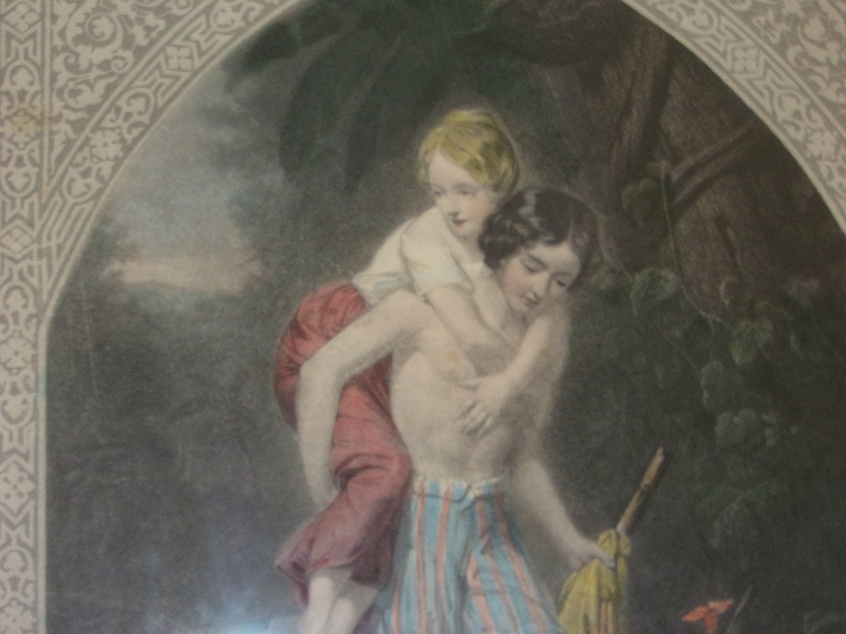Paul Et Virginie, " Le Torrent", Gravure époque 19ème.-photo-4