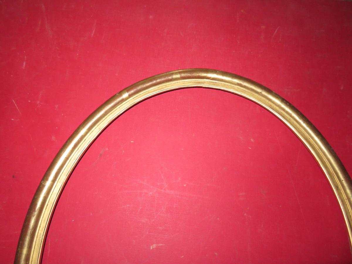 Oval Frame, 19th Time, In Golden Wood.-photo-2