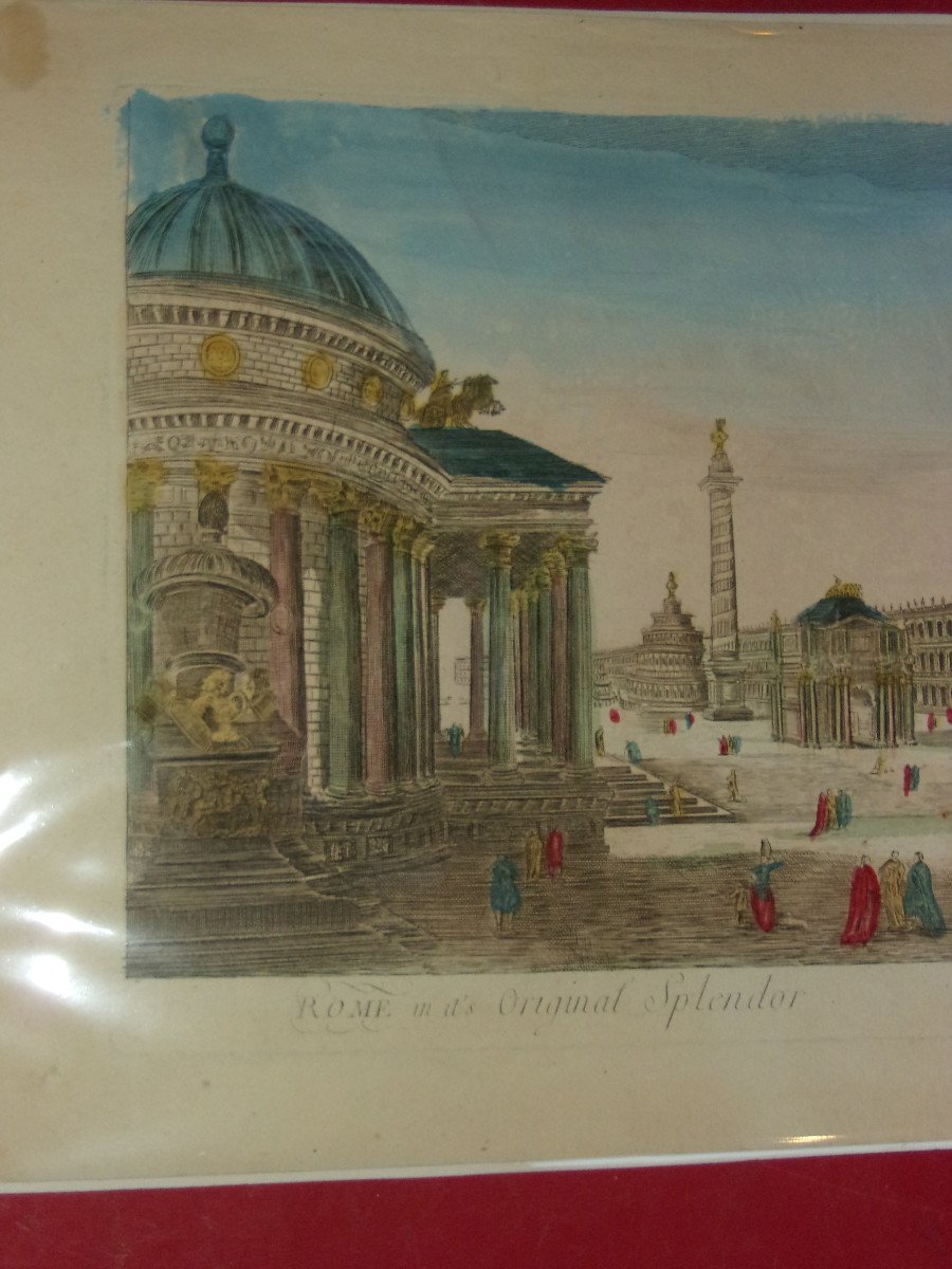 Rome, Dans Sa Splendeur Ancienne, Vue d'Optique époque 18ème.-photo-3
