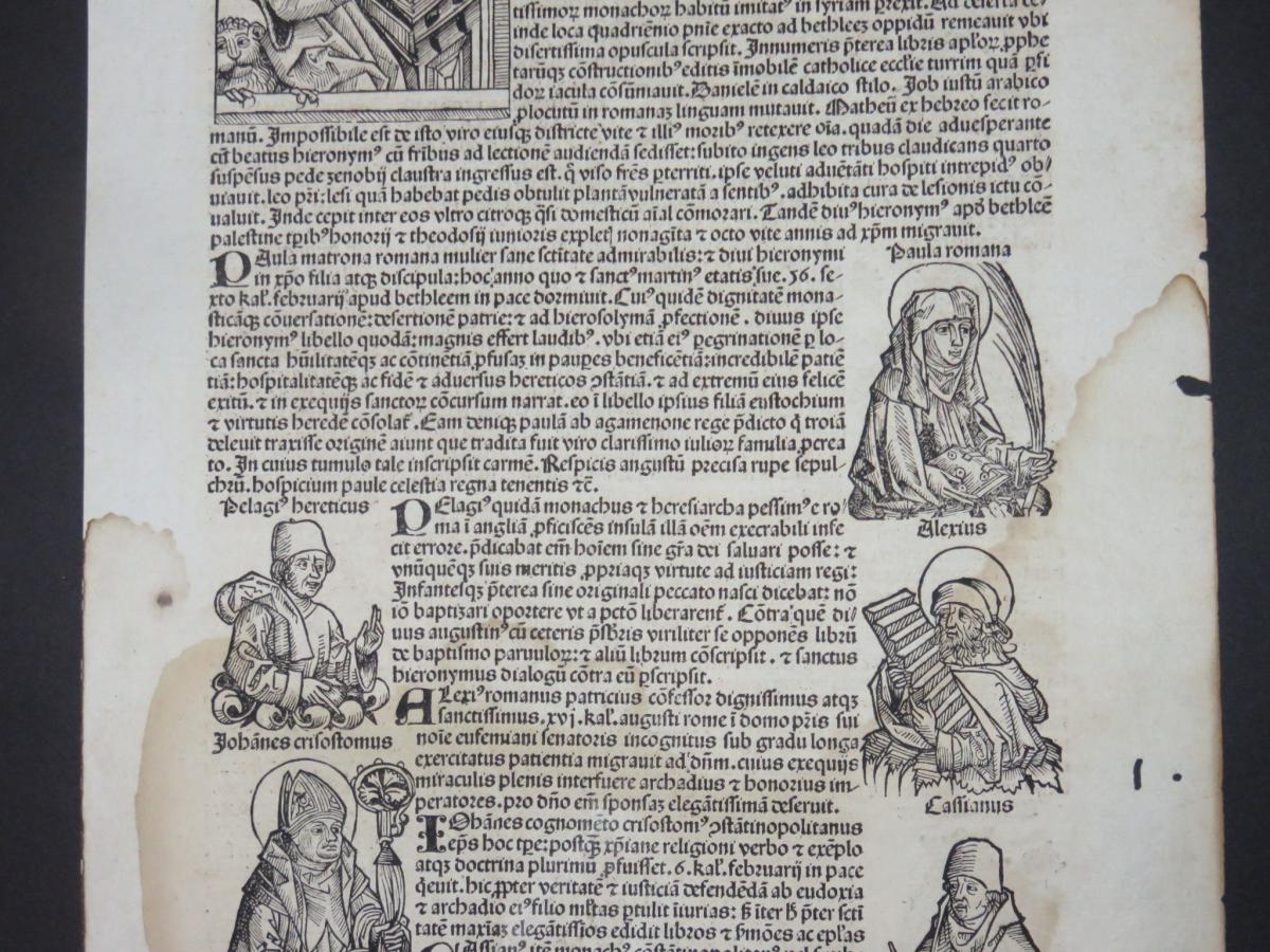 Page Incunable A, XV Era.-photo-3